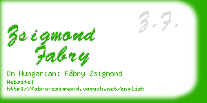 zsigmond fabry business card